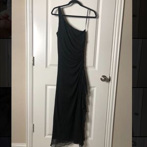 Black one-shoulder City Triangles Prom Dress